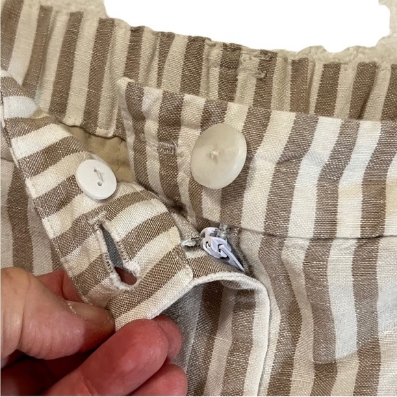 J. Jill Linen Blend High Rise Wide Leg
Cropped Pants 10 Striped Beachy Coastal - Picture 6 of 13
